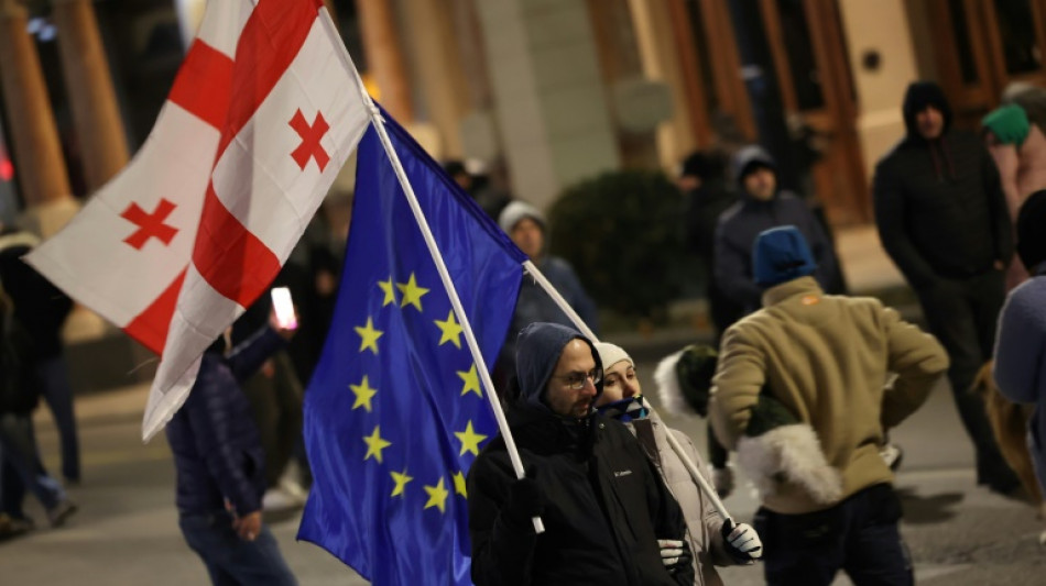  Géorgie: manifestation pro-UE avant l'investiture du nouveau président contesté 