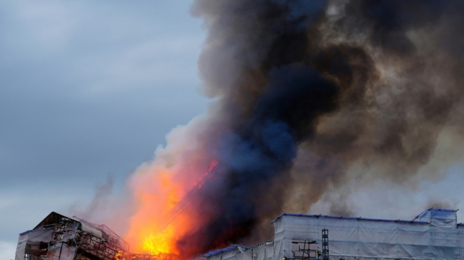 Inferno devastates historic Copenhagen landmark